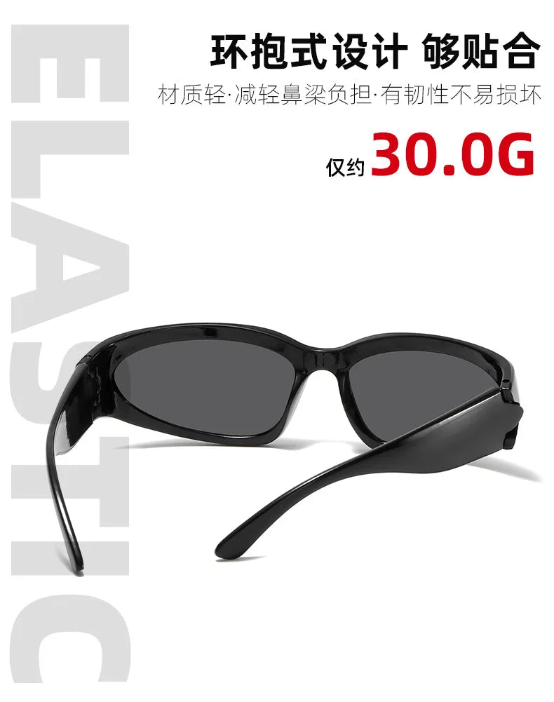 New arrival Popular Women's Sunglasses Punk Sunglasses Unique Oval Sun Glasses Men Goggle Shades Mirror Colorful Y2K Eyewear
