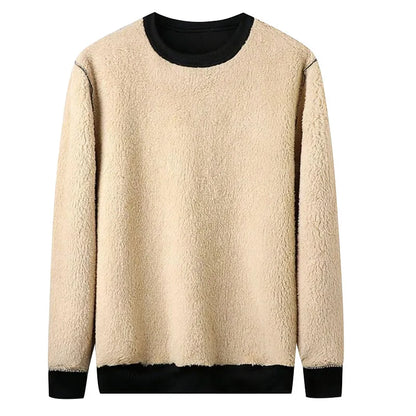 Autumn And Winter Warm Polar Fleece Pullover Men And Women Thickened Lamb Velvet Round Neck Casual Daily Life Sportswear