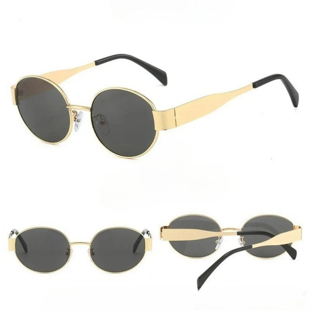 Retro Oval Sunglasses for Women Men Trendy Sun Glasses Classic Shades UV400 Protection Fashion Sun Glasses