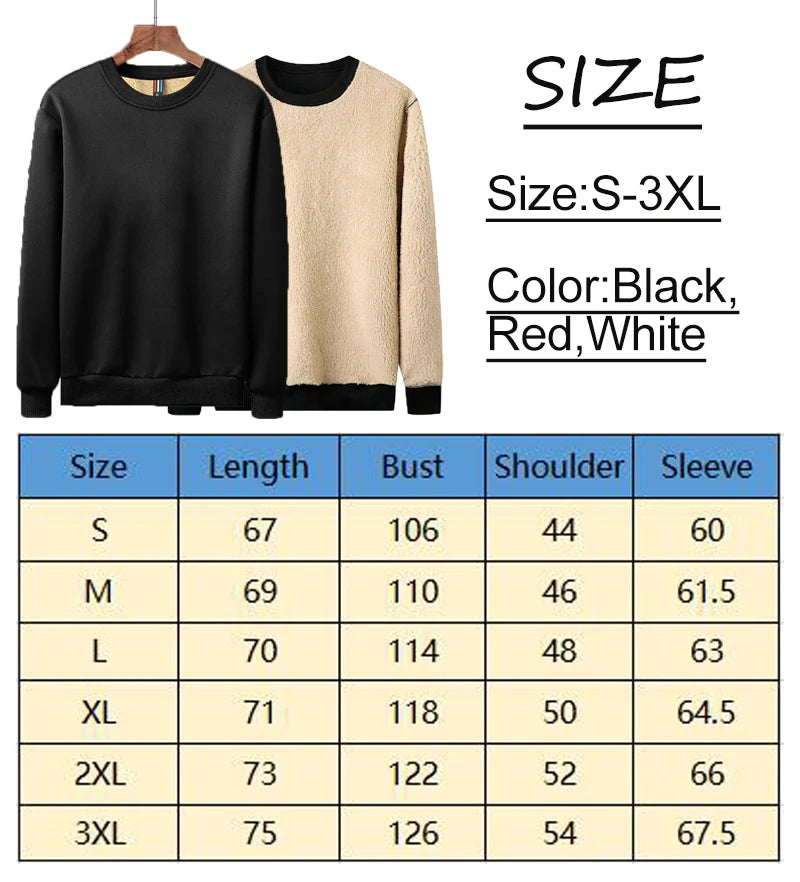 Autumn And Winter Warm Polar Fleece Pullover Men And Women Thickened Lamb Velvet Round Neck Casual Daily Life Sportswear