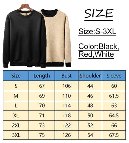 Autumn And Winter Warm Polar Fleece Pullover Men And Women Thickened Lamb Velvet Round Neck Casual Daily Life Sportswear