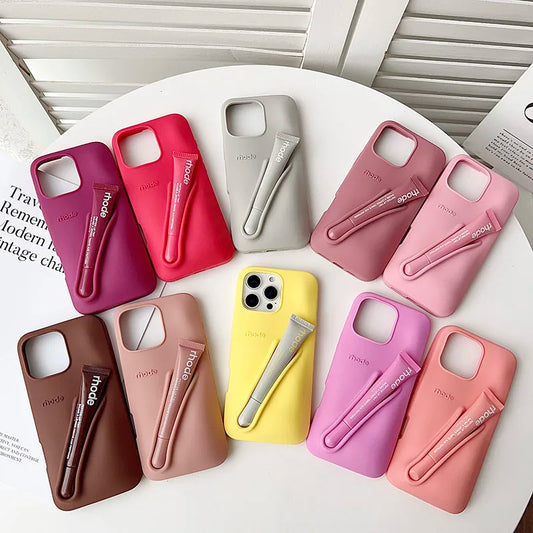Fashion Limited Edition Lemontini Lip Gloss Phone Case for IPhone 17 11 12 13 14 15 16 Pro Max Plus Lipstick Holder Soft Cover