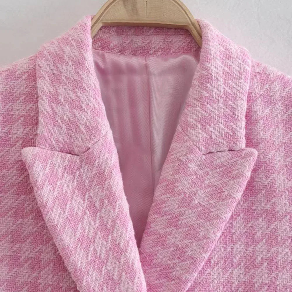 Klacwaya Tweed Set 2 Piece Chic Blazer Women Suit Shorts Sets Women 2022 Suit With Shorts For Women Female Suits