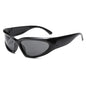 Unisex Y2K Cyberpunk Cool Black Silver Sunglasses for Men Women Stylish Future Science Polarised Lens Cycling Eyewear