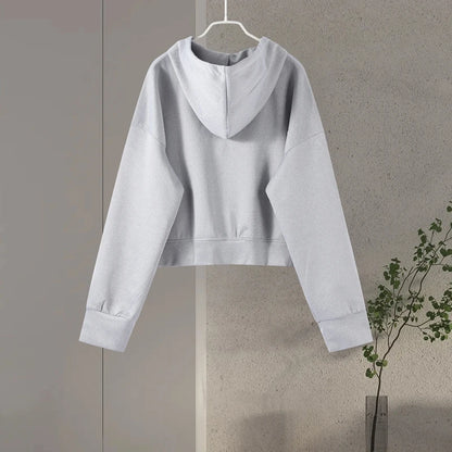 Casual Women's Tracksuit With Hat Zipper Full Sleeve Coat Loose Pants Solid Two Pieces Female Sets 2025 Autumn Sport Lady Suit