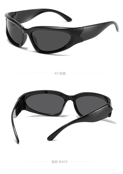 New arrival Popular Women's Sunglasses Punk Sunglasses Unique Oval Sun Glasses Men Goggle Shades Mirror Colorful Y2K Eyewear