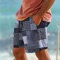 Hawaiian Swim Trunks 3D Plaid