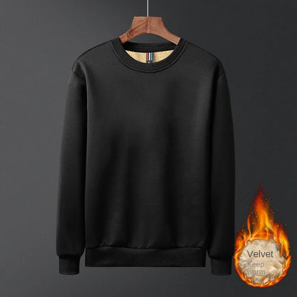 Autumn And Winter Warm Polar Fleece Pullover Men And Women Thickened Lamb Velvet Round Neck Casual Daily Life Sportswear