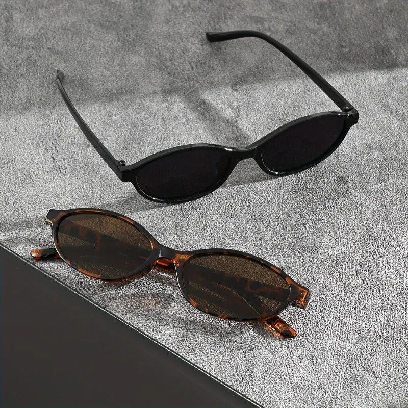 1 Pair of Y2K Style Classic Oval Frame Men's and Women's Fashionable Glasses Are Perfect for Casual Wear Photography