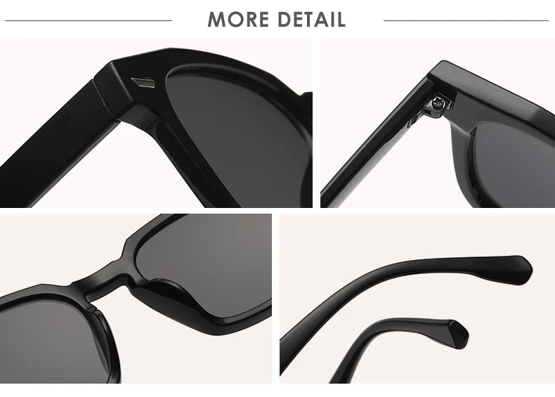 Popular Women's Sunglasses Trend Vintage Square Frame Black Yellow Sun Glasses Fashion Women Eyeglasses Ladies Eyewear