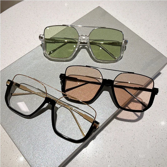 Sunglasses Retro Large Frame Net Red Glasses Ins Women's Sunglasses  Glasses Korean Sunglasses