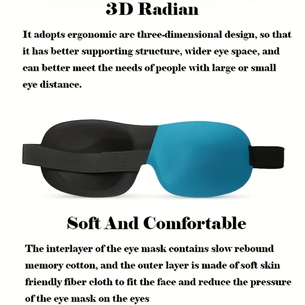 3D Sleep Mask Blindfold Sleeping Aid Soft Memory Foam Eye mask for Sleeping Travel Blockout Light Slaapmasker Eye Cover