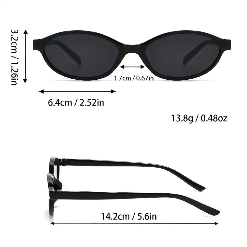 1 Pair of Y2K Style Classic Oval Frame Men's and Women's Fashionable Glasses Are Perfect for Casual Wear Photography