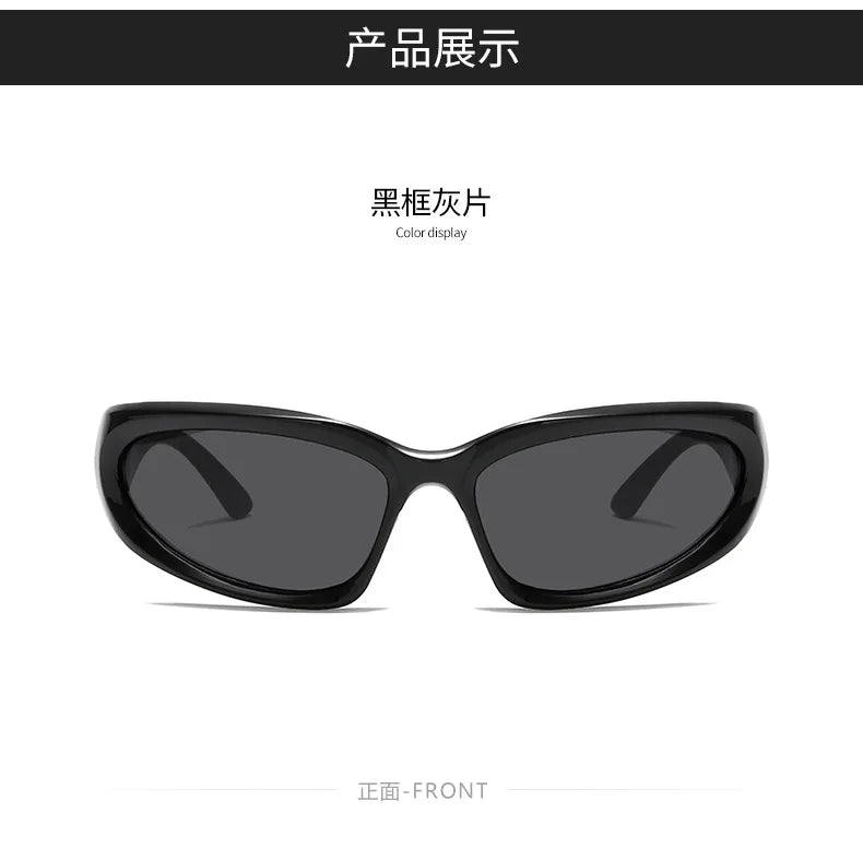 New arrival Popular Women's Sunglasses Punk Sunglasses Unique Oval Sun Glasses Men Goggle Shades Mirror Colorful Y2K Eyewear