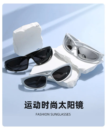 New arrival Popular Women's Sunglasses Punk Sunglasses Unique Oval Sun Glasses Men Goggle Shades Mirror Colorful Y2K Eyewear