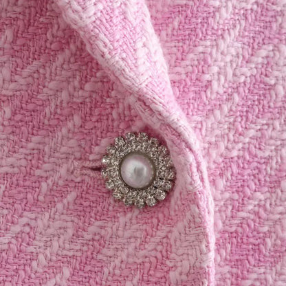 Klacwaya Tweed Set 2 Piece Chic Blazer Women Suit Shorts Sets Women 2022 Suit With Shorts For Women Female Suits