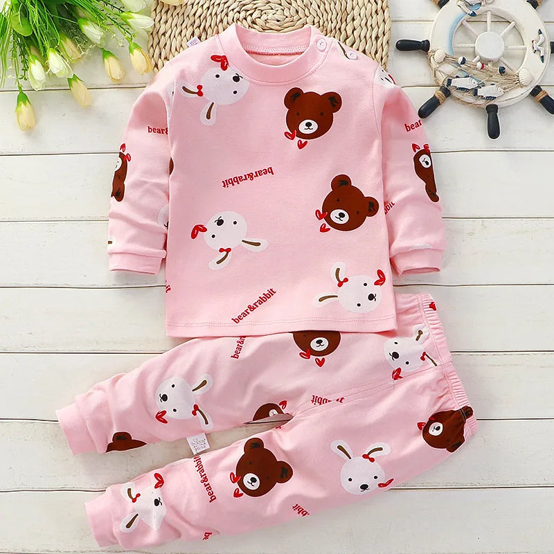 Kids Clothes Children Sets Children's Clothing Boys Girls Cotton Cartoon Autumn winter Clothing Pants Sleepwear Underwear