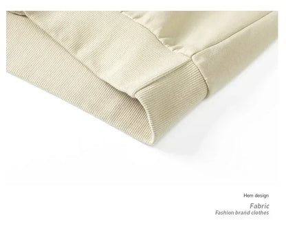 2024 Spring Autumn New Men Casual Sweatshirts Harajuku Loose Streetwear Tops O Neck Pullover Hoody Solid Mens Sweatshirts M-3XL