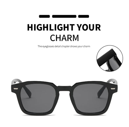 Popular Women's Sunglasses Trend Vintage Square Frame Black Yellow Sun Glasses Fashion Women Eyeglasses Ladies Eyewear