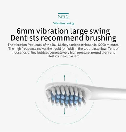 Electric Ultrasonic Toothbrush Six Speed Mode Home Soft Hair USB Charging Waterproof Adult Tooth Cleaner Automatic Couple Set