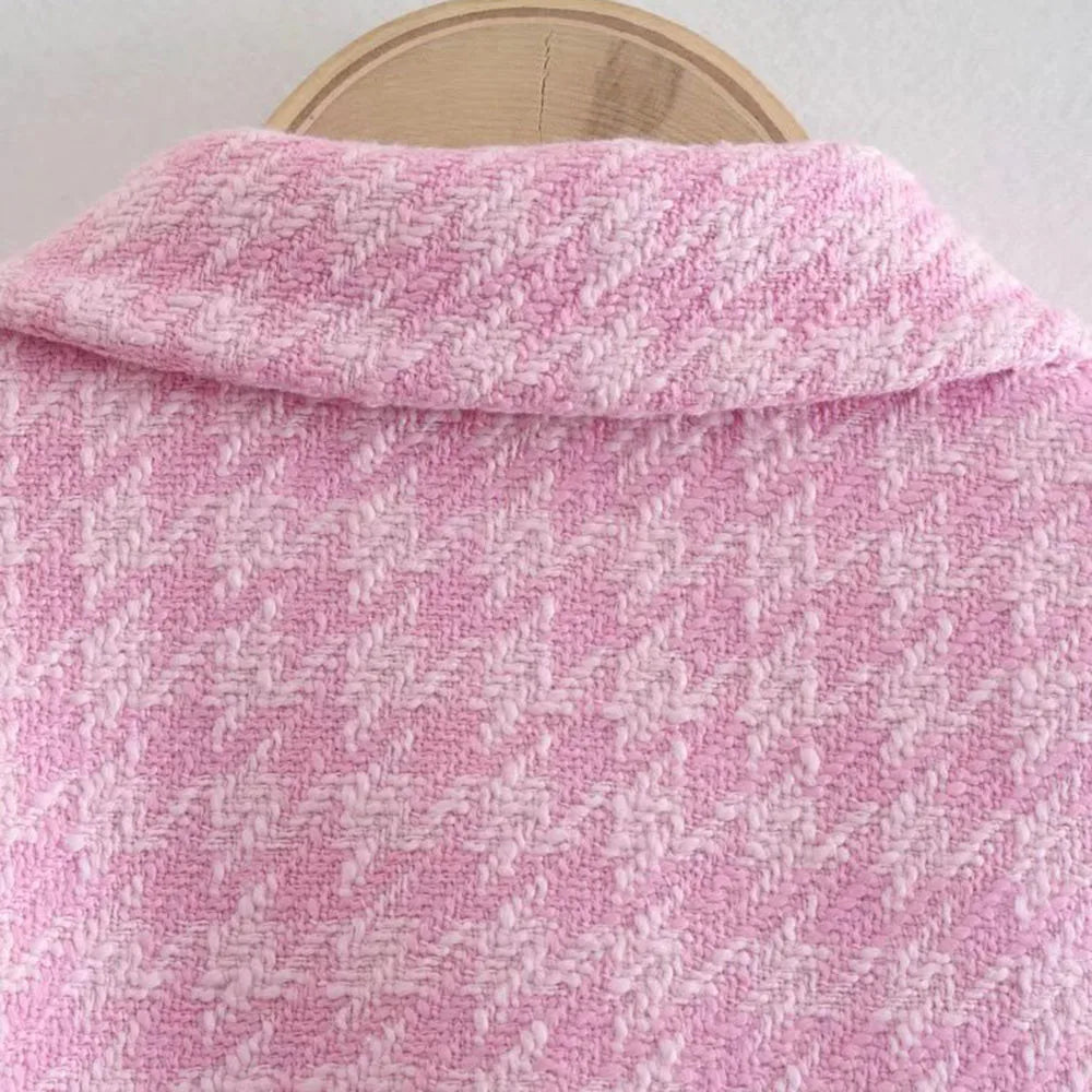 Klacwaya Tweed Set 2 Piece Chic Blazer Women Suit Shorts Sets Women 2022 Suit With Shorts For Women Female Suits