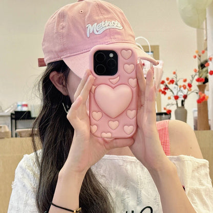 Kawaii Lovely Relieve Stress Phone Case For iPhone 16 15 14 13 12 Pro Max Cute 3D Shock Proof Soft Silicone Back Cover Capas