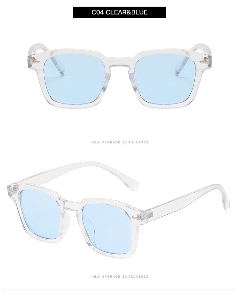 Popular Women's Sunglasses Trend Vintage Square Frame Black Yellow Sun Glasses Fashion Women Eyeglasses Ladies Eyewear