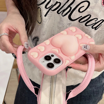 Kawaii Lovely Relieve Stress Phone Case For iPhone 16 15 14 13 12 Pro Max Cute 3D Shock Proof Soft Silicone Back Cover Capas