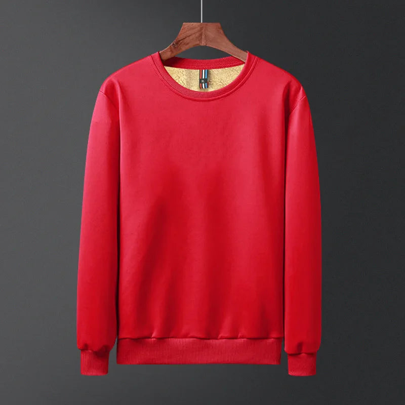 Autumn And Winter Warm Polar Fleece Pullover Men And Women Thickened Lamb Velvet Round Neck Casual Daily Life Sportswear