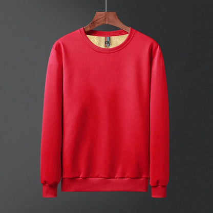 Autumn And Winter Warm Polar Fleece Pullover Men And Women Thickened Lamb Velvet Round Neck Casual Daily Life Sportswear