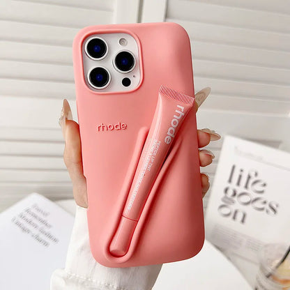 Fashion Limited Edition Lemontini Lip Gloss Phone Case for IPhone 17 11 12 13 14 15 16 Pro Max Plus Lipstick Holder Soft Cover