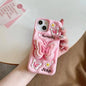 Lovely 3D Butterfly Folding Stand Bracket Phone Case For iPhone 16 Pro Max 13 14 15 11 12 X XR XS Max Soft Silicone Back Cover