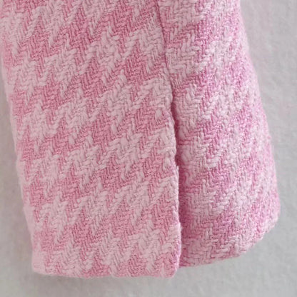 Klacwaya Tweed Set 2 Piece Chic Blazer Women Suit Shorts Sets Women 2022 Suit With Shorts For Women Female Suits