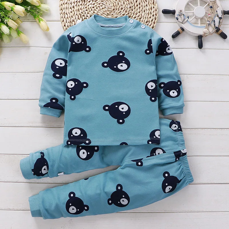 Kids Clothes Children Sets Children's Clothing Boys Girls Cotton Cartoon Autumn winter Clothing Pants Sleepwear Underwear