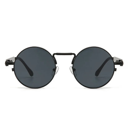 Retro Men Punk Style Sunglasses Colorful Round Metal Frame Women Fashion Sunglasses Uv400 2023