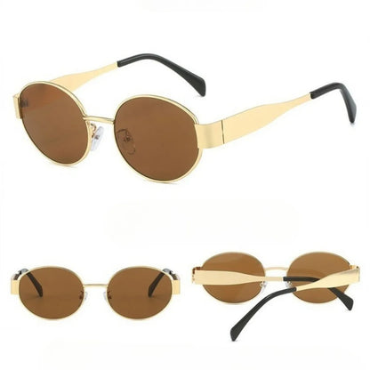 Retro Oval Sunglasses for Women Men Trendy Sun Glasses Classic Shades UV400 Protection Fashion Sun Glasses