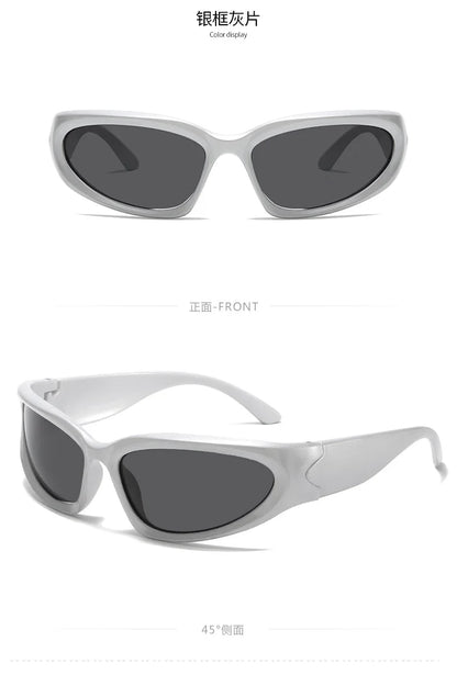 New arrival Popular Women's Sunglasses Punk Sunglasses Unique Oval Sun Glasses Men Goggle Shades Mirror Colorful Y2K Eyewear