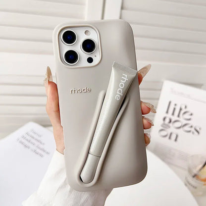 Fashion Limited Edition Lemontini Lip Gloss Phone Case for IPhone 17 11 12 13 14 15 16 Pro Max Plus Lipstick Holder Soft Cover