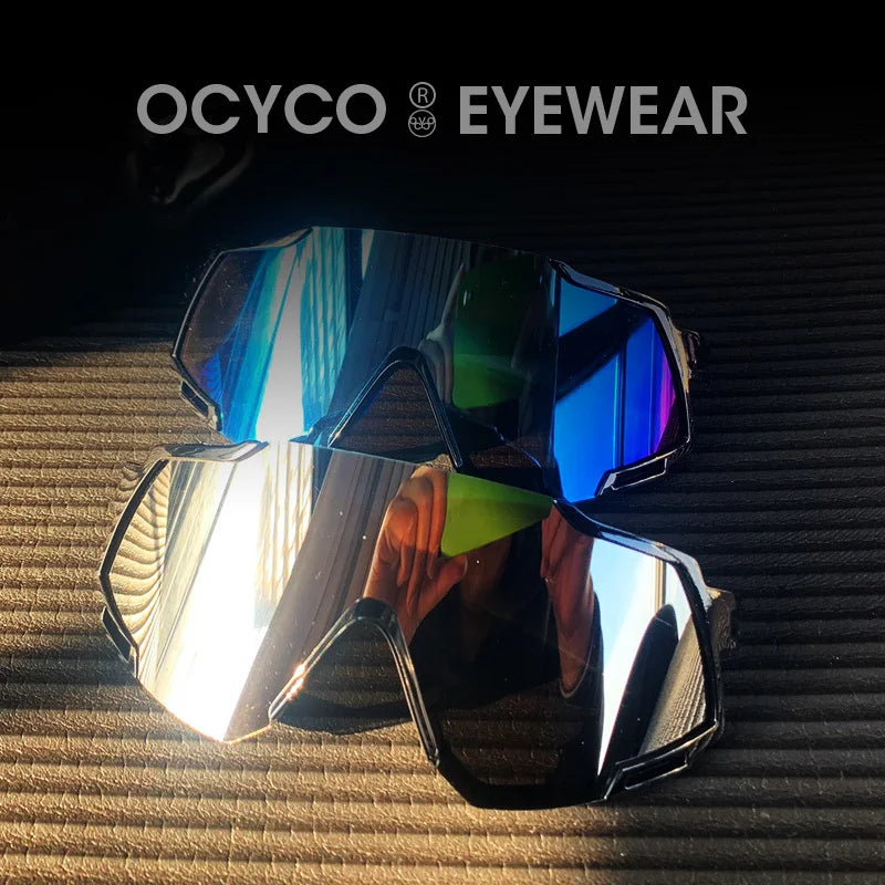 OCYCO New Rideing Oversized Steampunk Goggle Sunglasses Men Punk Sun Glasses Women Vintage Shades